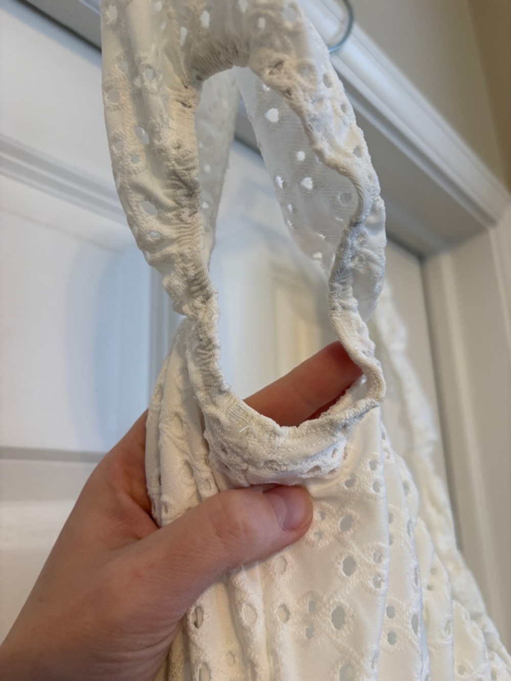 Lucy in the Sky Eyelet Girly Cottagecore Mini White Dress - Picture 6 of 12
